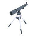 Telescope icon, isometric style Royalty Free Stock Photo