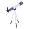 Telescope icon, isometric style Royalty Free Stock Photo