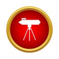 Telescope icon, simple style Royalty Free Stock Photo