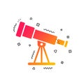 Telescope icon. Spyglass tool symbol. Vector Royalty Free Stock Photo