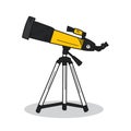 Telescope illustration on a white background