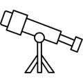 Telescope Isolated Vector icon which can easily modify or edit Royalty Free Stock Photo
