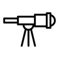 Telescope line icon. Scope vector illustration isolated on white. Spyglass outline style design, designed for web and