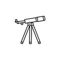 telescope line icon. Signs and symbols can be used for web, logo, mobile app, UI, UX