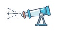 Telescope Modern Optical Device White Light, vector design Generative AI Royalty Free Stock Photo