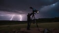 telescope at night He was fascinated by the lightning with positive and negative ions, and he wanted to understand how it works