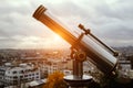 Telescope Over The Famous City In A Wonderful Place