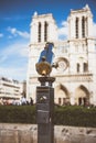 Telescope overlooking for Notre Dame Royalty Free Stock Photo