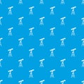 Telescope pattern seamless blue