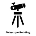 Telescope Pointing Up icon vector isolated on white background,