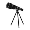 Telescope for schools. Device for astronomy. Device for inspection of the stars.School And Education single icon in