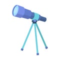 Telescope for schools. Device for astronomy. Device for inspection of the stars.School And Education single icon in