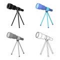 Telescope for schools. Device for astronomy. Device for inspection of the stars.School And Education single icon in