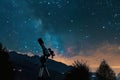 A telescope setup with an astrophotography camera