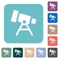 Telescope solid rounded square flat icons