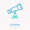 Telescope thin line icon