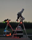 Telescope under the night sky 3 Royalty Free Stock Photo