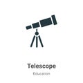 Telescope vector icon on white background. Flat vector telescope icon symbol sign from modern education collection for mobile