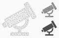 Telescope Vector Mesh Wire Frame Model and Triangle Mosaic Icon Royalty Free Stock Photo