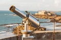 Telescope and View from Saint-Malo, Normandy, France