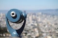 Telescope at view point near San Francisco, California Royalty Free Stock Photo