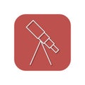 Telescope on white background. Vector illustration decorative design Royalty Free Stock Photo