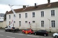 Telescopic bucket truck at work in France