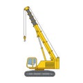 Telescopic Cranes Components,  Telescopic Cranes graphic. Telescopic Cranes  clipart on white background Royalty Free Stock Photo