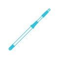 Telescopic extension threaded pole icon. Broom handle