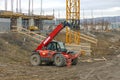 Telescopic Forklift Construction Site Royalty Free Stock Photo