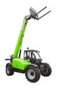 A telescopic handler, also called a telehandler