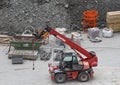 Telescopic loader on a construction site Royalty Free Stock Photo