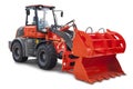 Telescopic loader isolated over white, with clipping path Royalty Free Stock Photo