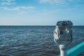 Telescopic pier viewer on Bokeelia pier in Pine Island, Florida Royalty Free Stock Photo