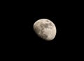 Telescopic view of moon from super zoom camera Royalty Free Stock Photo