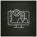 Telesurgery chalk icon