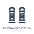 teletransportation icon in trendy design style. teletransportation icon isolated on white background. teletransportation vector