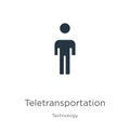 Teletransportation icon vector. Trendy flat teletransportation icon from technology collection isolated on white background.
