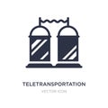 teletransportation icon on white background. Simple element illustration from Technology concept