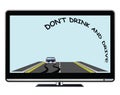 Television advertisement do not drink drive Royalty Free Stock Photo