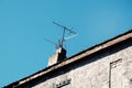 Television aerial on the rooftop