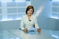 Television anchorwoman Royalty Free Stock Photo