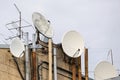 Television antennas on the old house