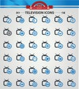 Television,Applicat ion icons,Blue version
