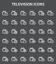 Television,Applicat ion icons,vector