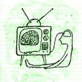 Television the brainless box Royalty Free Stock Photo