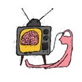 Television the brainless box Royalty Free Stock Photo