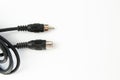Television cable on a white background Royalty Free Stock Photo