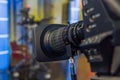 Television camera close-up Royalty Free Stock Photo