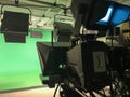 Television camera close-up in studio Royalty Free Stock Photo